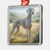 Weimaraner メタルオーナメント (左)