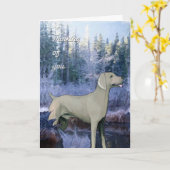 weimaraner_悔やみや弔慰_card カード (黄色い花)