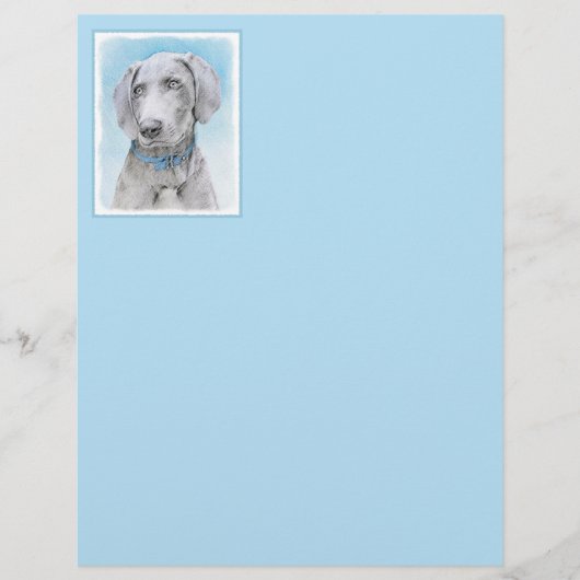 Weimaraner 絵画's – かわいいオリジナルドッグアート (正面)