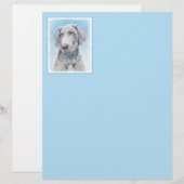 Weimaraner 絵画's – かわいいオリジナルドッグアート (正面/裏面)