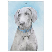 Weimaraner 絵画's – かわいいオリジナルドッグアート クリップボード (裏面)