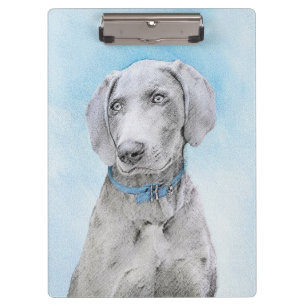 Weimaraner 絵画's – かわいいオリジナルドッグアート クリップボード