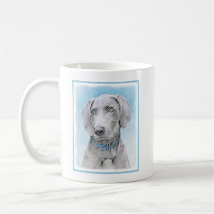 Weimaraner 絵画's – かわいいオリジナルドッグアート コーヒーマグカップ