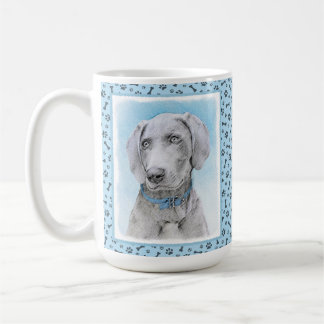 Weimaraner 絵画's – かわいいオリジナルドッグアート コーヒーマグカップ