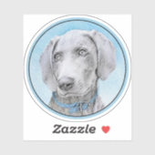 Weimaraner 絵画's – かわいいオリジナルドッグアート シール (シート)