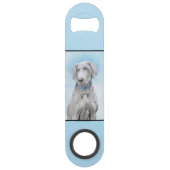 Weimaraner 絵画's – かわいいオリジナルドッグアート スピード栓抜き (裏面)