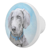 Weimaraner 絵画's – かわいいオリジナルドッグアート セラミックノブ (右)