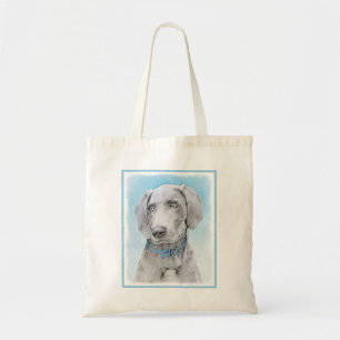 Weimaraner 絵画's – かわいいオリジナルドッグアート トートバッグ