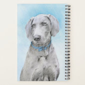 Weimaraner 絵画's – かわいいオリジナルドッグアート プランナー手帳 (裏面)