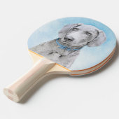 Weimaraner 絵画's – かわいいオリジナルドッグアート 卓球ラケット (正面アングル)