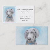 Weimaraner 絵画's – かわいいオリジナルドッグアート 名刺 (正面/裏面)