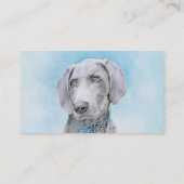 Weimaraner 絵画's – かわいいオリジナルドッグアート 名刺 (裏面)