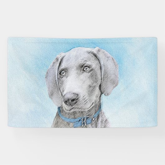 Weimaraner 絵画's – かわいいオリジナルドッグアート 横断幕 (横)