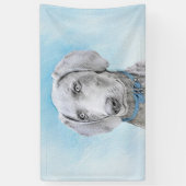 Weimaraner 絵画's – かわいいオリジナルドッグアート 横断幕 (縦)