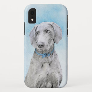Weimaraner 絵画's – かわいいオリジナルドッグアート iPhone XRケース