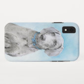 Weimaraner 絵画's – かわいいオリジナルドッグアート Case-Mate iPhoneケース (裏面(横))