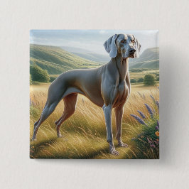 Weimaraner 缶バッジ