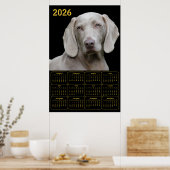 Weimaraner 2026 Calendar ポスター (キッチン)