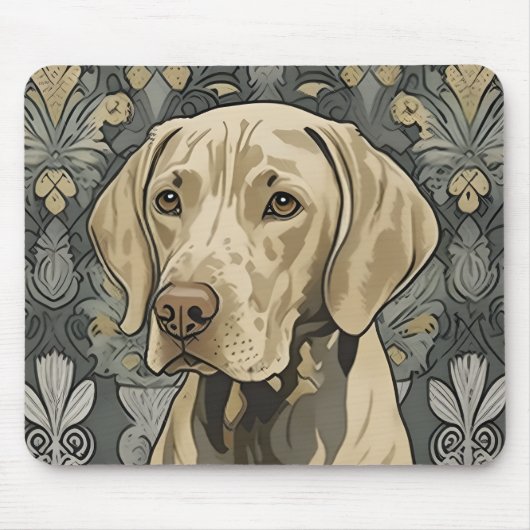 Weimaraner AIアートマウスパッド マウスパッド (正面)
