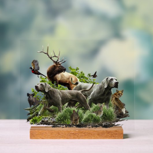 Weimaraner Art アクリルサイン (ニュートラル)