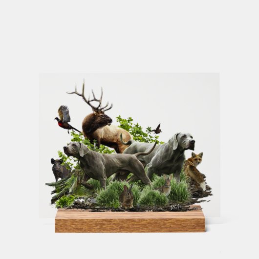 Weimaraner Art アクリルサイン (正面)