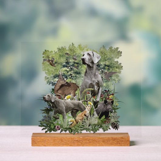 Weimaraner Art アクリルサイン (ニュートラル)