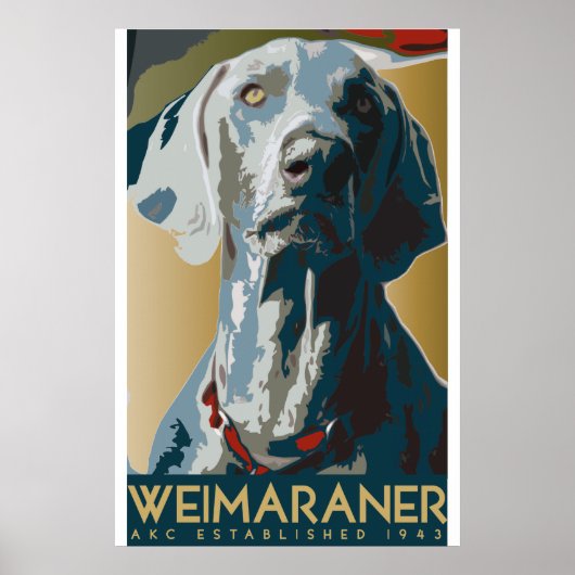 Weimaraner Art Decポスター ポスター (正面)
