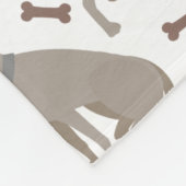 Weimaraner Bones and Paws Fleece Blanket フリースブランケット (角)