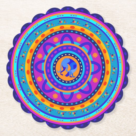 Weimaraner & Bunnies ペーパーコースター (正面)