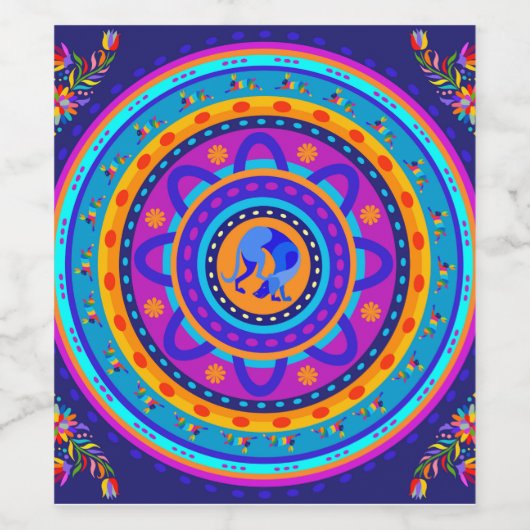 Weimaraner & Bunnies ワインラベル (シングルラベル)