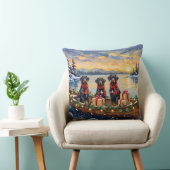 Weimaraner Christmas Boat Holiday クッション (椅子)