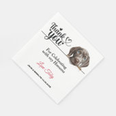 Weimaraner Dog 結婚's Thank You スタンダードランチョンナプキン (角)