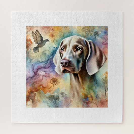Weimaraner Dog 200624AREF211 - Watercolor ジグソーパズル (縦)