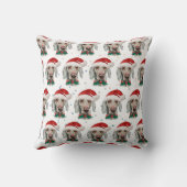 Weimaraner Dog Breed Christmas Stars クッション (裏面)