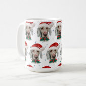 Weimaraner Dog Breed Christmas Stars コーヒーマグカップ (正面左)