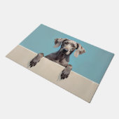 Weimaraner Dog Doormat Art ドアマット (アングル)