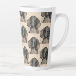Weimaraner Dog Latte Mug カフェラテマグ