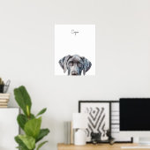 Weimaraner Dog Personalized Print ポスター (ホームオフィス)