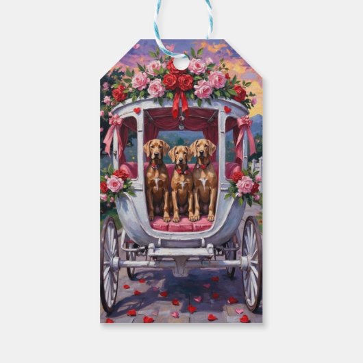 Weimaraner Dog Valentine's Day  ギフトタグ (裏面)