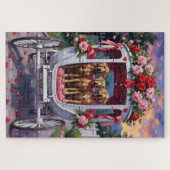 Weimaraner Dog Valentine's Day ジグソーパズル (横)