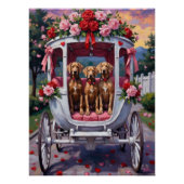 Weimaraner Dog Valentine's Day  ポスター (正面)