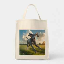 Weimaraner Elegant Grocery Tote Bag トートバッグ
