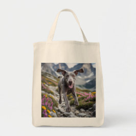 Weimaraner Elegant Grocery Tote Bag トートバッグ