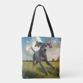 Weimaraner Elegant Shoulder Tote Bag トートバッグ (裏面)
