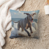 Weimaraner Elegant Throw Pillow クッション (ブランケット)