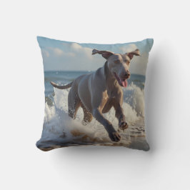Weimaraner Elegant Throw Pillow クッション
