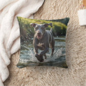 Weimaraner Elegant Throw Pillow クッション (ブランケット)