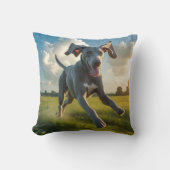 Weimaraner Elegant Throw Pillow クッション (正面)