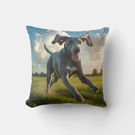 Weimaraner Elegant Throw Pillow クッション