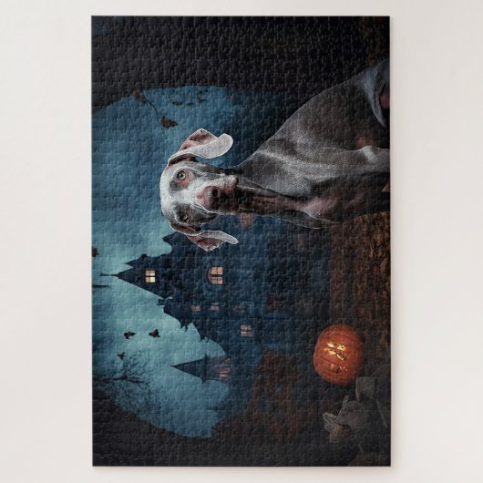 Weimaraner Halloween Scary ジグソーパズル (縦)